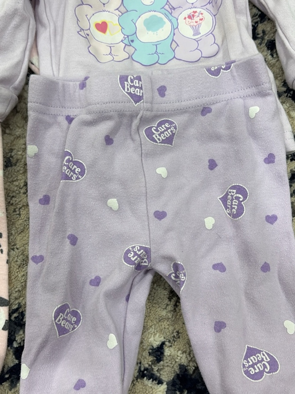 Care Bears Lavender & Pink Baby One-Pieces with Panda and Heart Prints - Picture 8 of 10